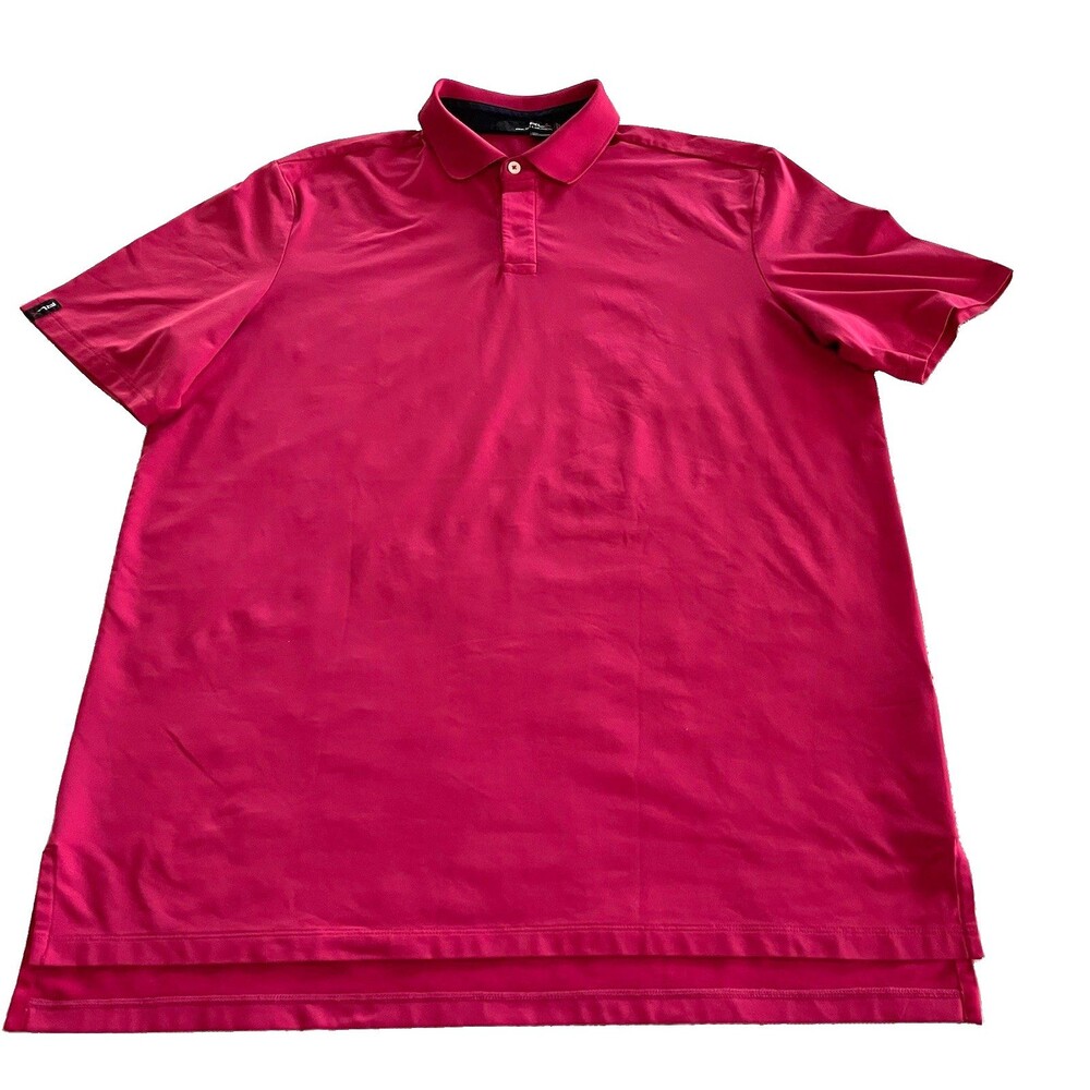 RLX Ralph Lauren Men's Performance Golf Polo Shirt Magenta Large